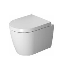 Унитаз подвесной Duravit ME by Starck 45300900A1 Compact Rimless, с сиденьем с микролифтом:цвет: белый