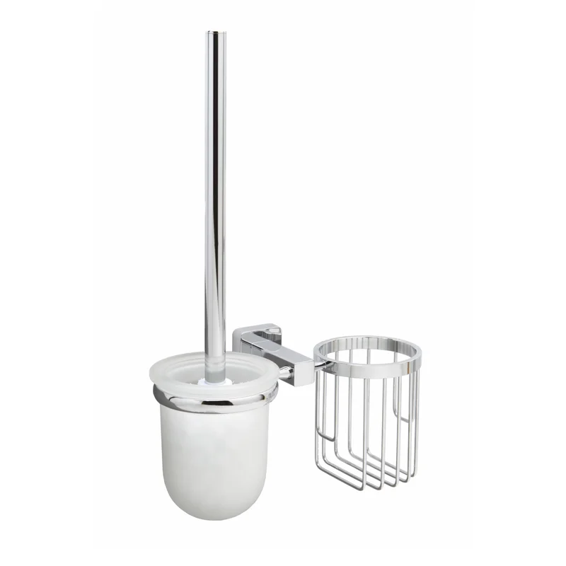 Ёршик для унитаза WasserKRAFT Lippe K-6535 с держателем освежителя воздуха, хром