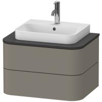 Duravit Happy D.2 Plus Тумба подвесная 408x650x480мм 2 ящика, цвет: stone grey satin matt
