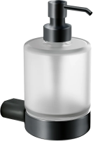 Дозатор для мыла Inda Mito A2010NNE+A2012ANE21 черный матовый
