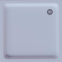Душевой поддон из искусственного камня Aquatek 90x90 квадратный с ножками Белый