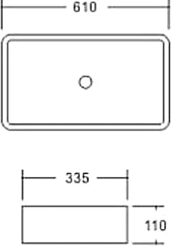раковина 61x33,5 см santiline sl-1073mb