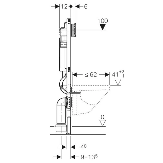 система инсталляции для унитазов geberit duofix 111.950.00.6