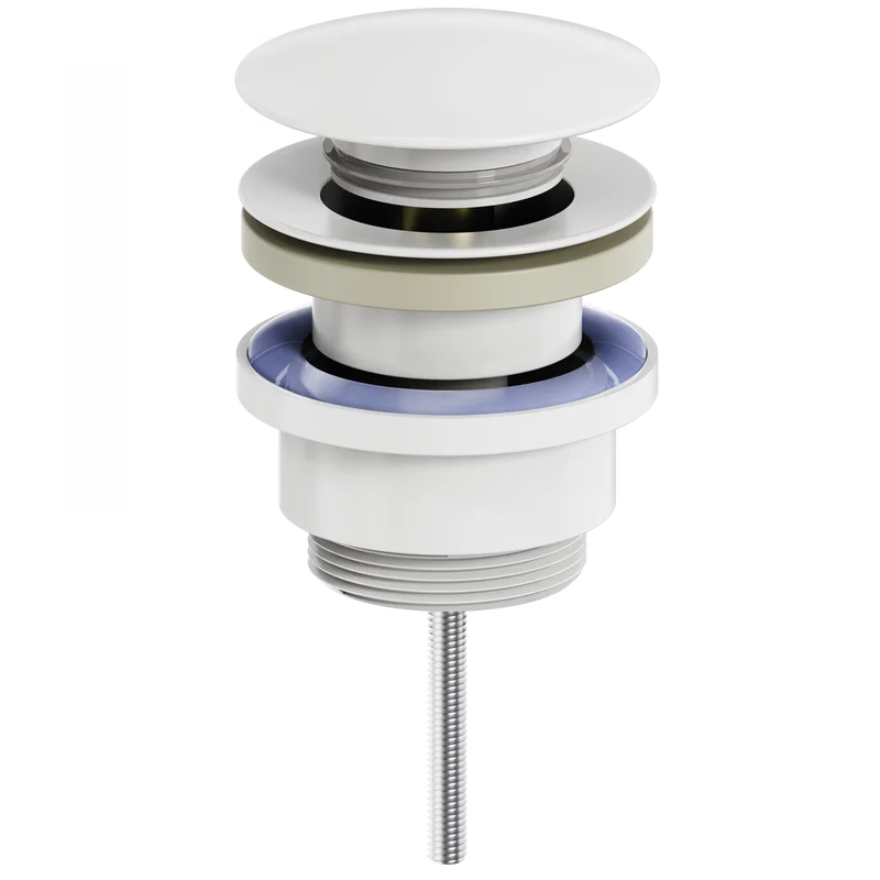 Донный клапан Wonzon & Woghand WW-88SS07-MW для раковины, без перелива, матовый белый