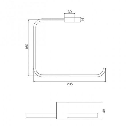 Полотенцедержатель Fima Carlo Frattini Quadra F6022/1CR