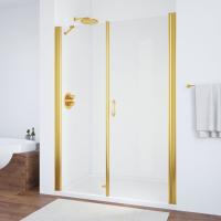Дверь для душевой кабины в нишу Vegas Glass EP-F-2 155 09 01 профиль золото, стекло прозрачное