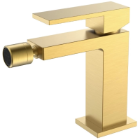 Смеситель Boheme Qubic 476-MG для биде, без донного клапана, золотой матовый