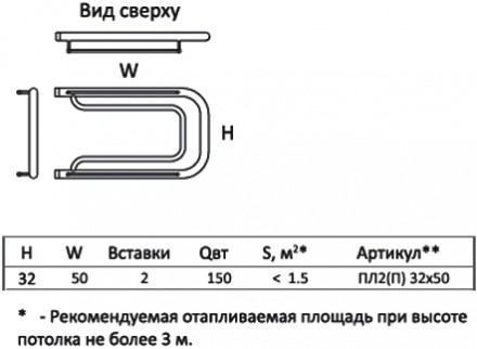 полотенцесушитель водяной тругор пл тип 2п 32x50