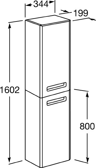 шкаф-пенал roca gap zru9302746 r фиолетовый