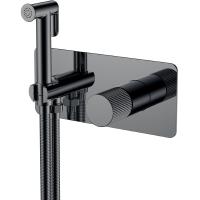 Гигиенический душ со смесителем Boheme Stick 127-SGM.3 Оружейная сталь глянцевая