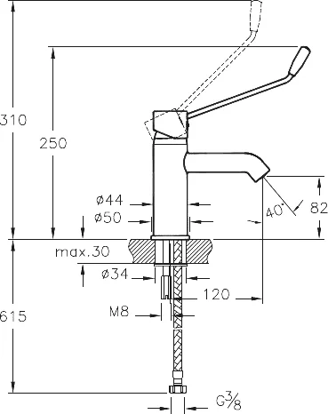 смеситель для раковины vitra aquamed a42312wsa для раковины