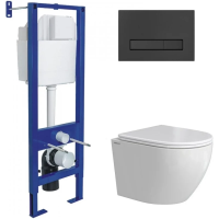 Комплект подвесной унитаз Berges Okus + система инсталляции Berges Atom Line 410 043393