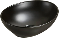 Раковина SantiLine SL-1016MB накладная, 41x33 см, черный матовый