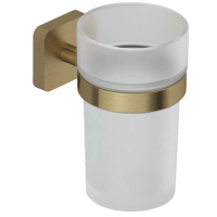 Стакан для зубных щеток Kludi Vela S 25975N0 настенный, золотой матовый