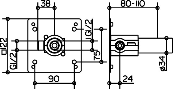 скрытая часть keuco ixmo 59547 000170