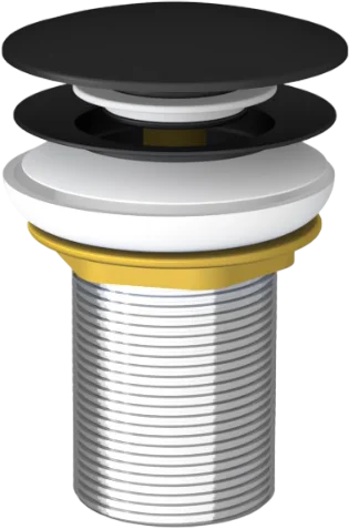 Донный клапан Teska PP1008 для раковины, без перелива, черный