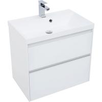 Тумба под раковину Aquanet Гласс 00206700 69x44.5 см, белый глянец