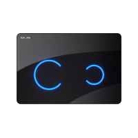 Клавиша для инсталляции AM.PM Touchless Pro I0450B38 для унитаза, пластик, стекло, черная глянцевая