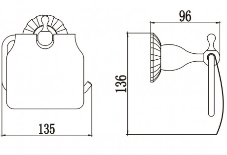 Держатель туалетной бумаги Savol 89C S-08951C