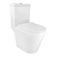 Унитаз компакт Azario Flin AZ-1363C напольный, безободковый, с бачком и сиденьем микролифт, 59х36.5х79 см, белый