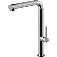 Смеситель Paffoni Chef CH985CR для кухни, выдвижной излив, душ, хром глянцевый