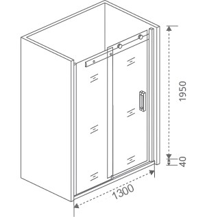 дверь для душевой кабины в нишу good door galaxy wtw-130-c-ch