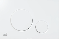 Кнопка для инсталляции AlcaPlast Thin M670 для унитаза, пластиковая, белая