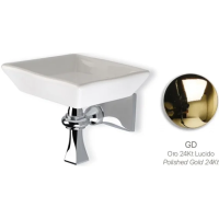 Мыльница Stil Haus Prisma PR09(16-BI) настенная, золотой/белый