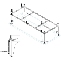 Каркас для ванны 155x70 Cezares Eco ECO-155-70-MF-R