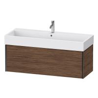 Duravit XViu Тумба подвесная 397x1184x454мм, для раковины #235012, 1 ящик, цвет: walnut dark/черный матовый