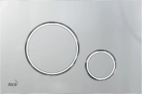 Кнопка для инсталляции AlcaPlast Thin M772 для унитаза, пластиковая, хром матовый оконтовка клавиш хром глянцевый