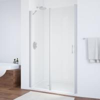 Дверь для душевой кабины в нишу Vegas Glass EP-F-1 100 07 01 профиль матовый хром, стекло прозрачное