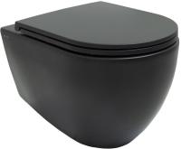 Унитаз подвесной Allen Brau Reality 4.32006.31 безободковый, без сиденья, черный матовый
