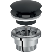 Донный клапан Jacob Delafon Noivelle Vague E30536-BLV клик клак, черный матовый