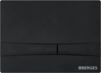 Клавиша для инсталляции Berges Novum F5 040055 для унитаза, АБС-пластик, черная матовая