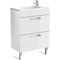 Тумба с раковиной белый глянец 60,5 см Roca Debba ZRU9302708 + 32799H00Y