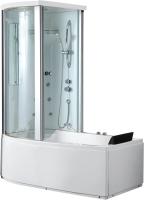 Акриловая ванна Gemy G8040 B L гидромассажная, 170х85х220 см, левосторонняя, цвет белый