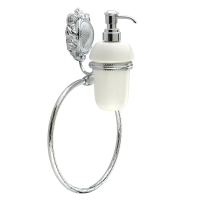 Дозатор для мыла с кольцом для полотенец Migliore Cleopatra 16655 хром