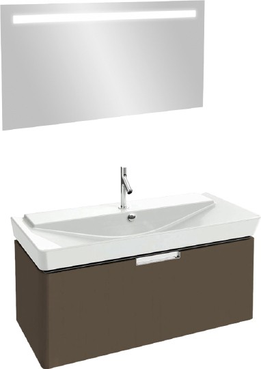 тумба под раковину jacob delafon reve eb1133-g80 120 см светло-коричневый лак, 1 ящик