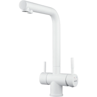 Смеситель для кухни Shevanik S468C с подключением к фильтру, белый