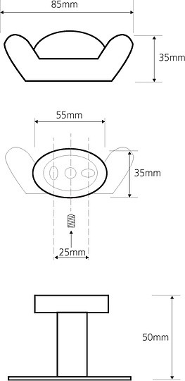 Крючок Bemeta Oval 118406031