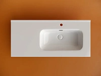Раковина накладная мебельная Ceramicanova Element прямоугольная 101 см с чашей справа с отверстием под смеситель цвет белый CN7003R