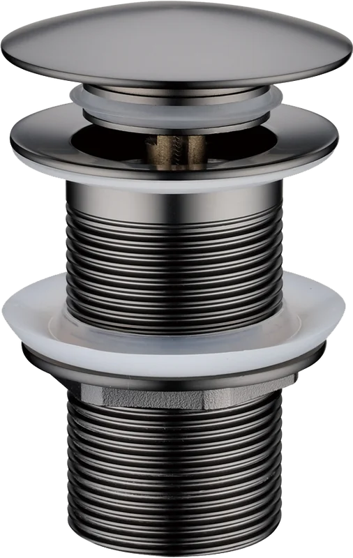 Донный клапан Boheme 612-GM для раковины, без перелива, клик клак, оружейная сталь