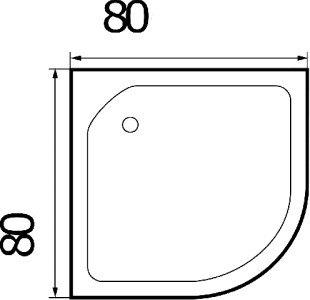 акриловый поддон для душа wemor 80x80x24 c 10000001244 белый