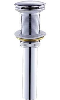 Донный клапан SantiLine SL-106 для раковины, клик клак, без перелива, хром