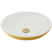 Раковина Migliore Arena 31562 накладная, Ø46 см, цвет золото/белый матовый