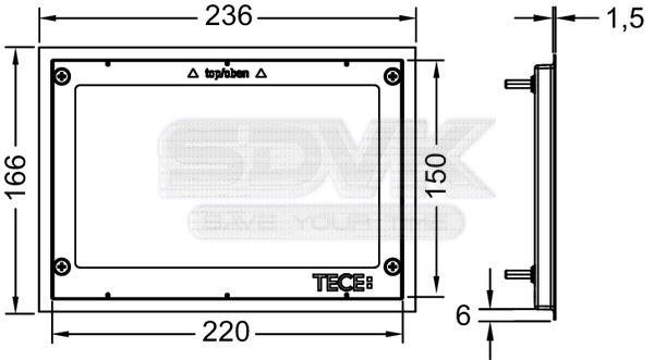 Металлическая декоративная рамка Tece Now 9240645