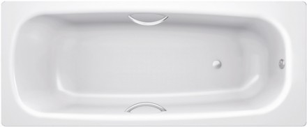 Стальная ванна BLB Universal HG 150x70 B50H handles, с отверстиями для ручек без гидромассажа