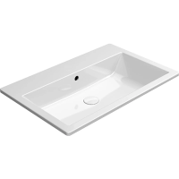 Раковина GSI Kube X 9437111 встраиваемая сверху, 70x46 см, Bianco lucido (Белый глянец)