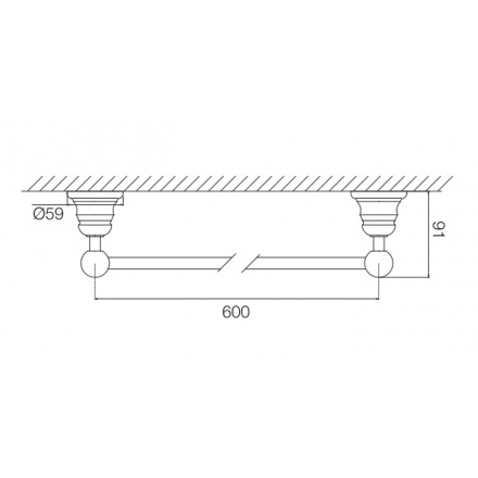 Полотенцедержатель Fima Carlo Frattini Victory F6060/60BR